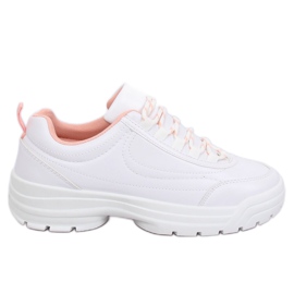 Scarpe sportive bianche e rosa 6256 Pink bianco