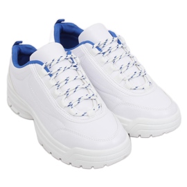 Scarpe sportive bianche e blu 6256 Blu bianco