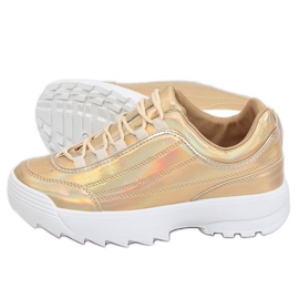 Scarpe sportive oro olografiche 82017 Gold d'oro