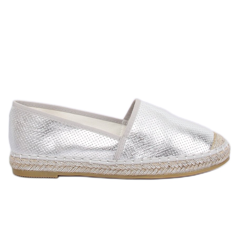 Espadrillas argento metallizzato A645-ESP-1 Argento grigio