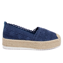 Espadrillas in pizzo blu navy A8692 DK.BLUE