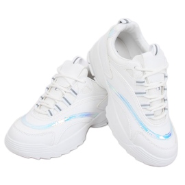 Bianco BO-62 Scarpe sportive olografiche bianche