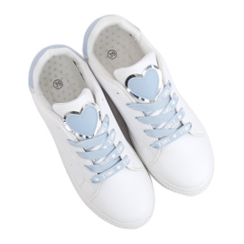 Sneakers da donna bianche e blu H99-36 Blue bianca