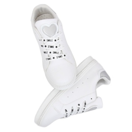 Sneakers da donna bianche e argento H99-36 Silver bianco