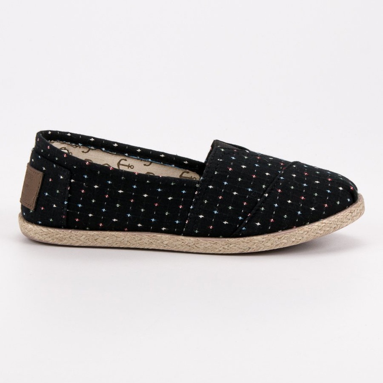 Espadrillas bambino con motivo nero
