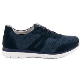 Filippo Scarpe sportive in pelle blu scuro