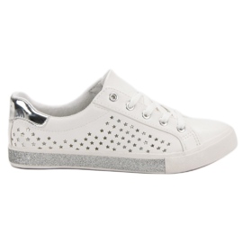 Kylie Sneakers Bianche Con Stelle bianca