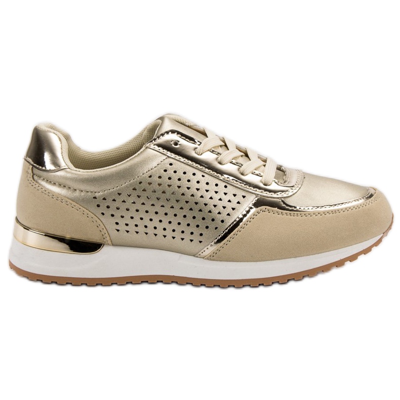 Scarpe sportive dorate d'oro