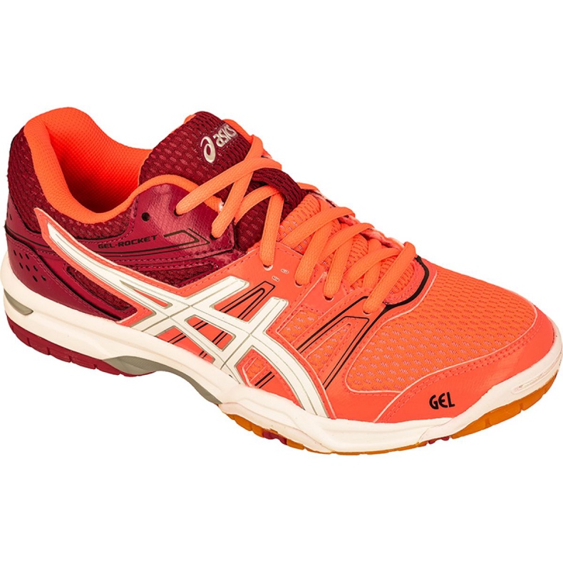 Asics Gel-Rocket 7 W B455N-0601 scarpe da pallavolo multicolore arancia