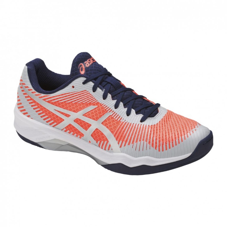 Scarpe da pallavolo Asics Volley Elite Ff W B751N-0696 bianca arancia