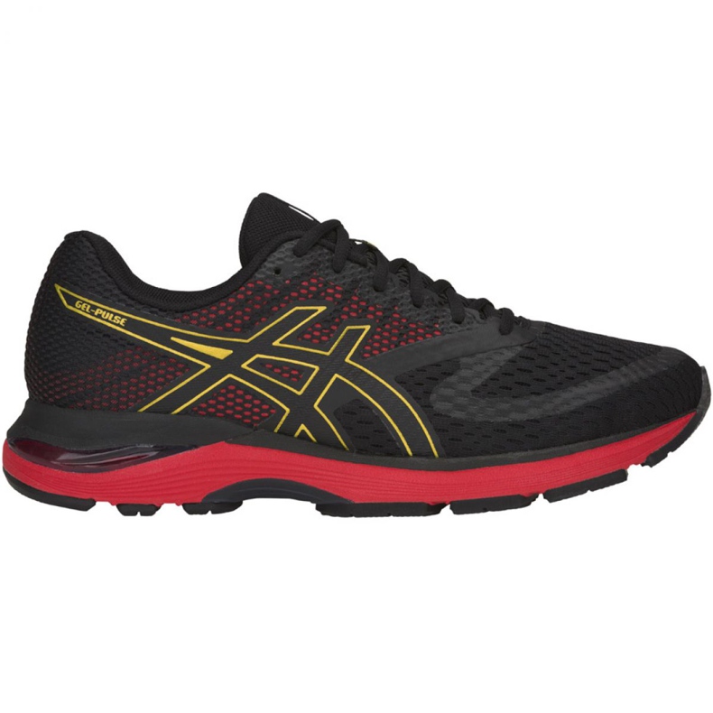 Scarpe da corsa Asics Gel Pulse 10 M 1011A604-001 nero rosso giallo