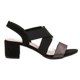 Filippo Sandali Con Glitter Vinceza nero