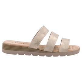 Pantofole VINCEZA dorate d'oro