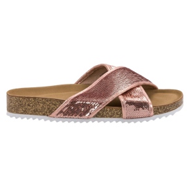 Kylie Pantofole Rosa Con Paillettes