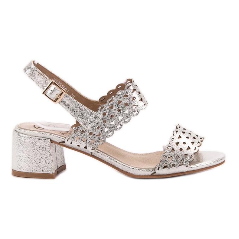 Kylie Sandali argento con tacco alto grigio