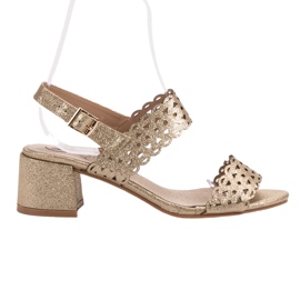 Kylie Sandali con tacco alto dorati d'oro