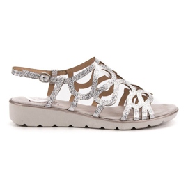 Kylie Sandali argento alla moda grigio