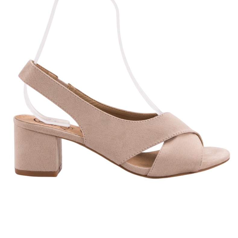 Kylie Sandali beige in pelle scamosciata