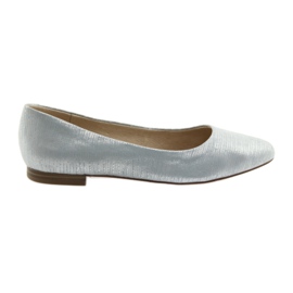 Ballerine décolleté da donna Caprice 22104 argento blu grigio