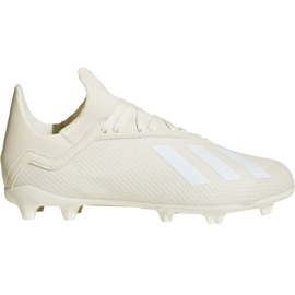 Scarpe da calcio Adidas X 18.3 Fg Jr DB2417 multicolore bianca