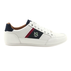 Mckey 901 scarpe sportive da uomo bianche bianco rosso blu navy