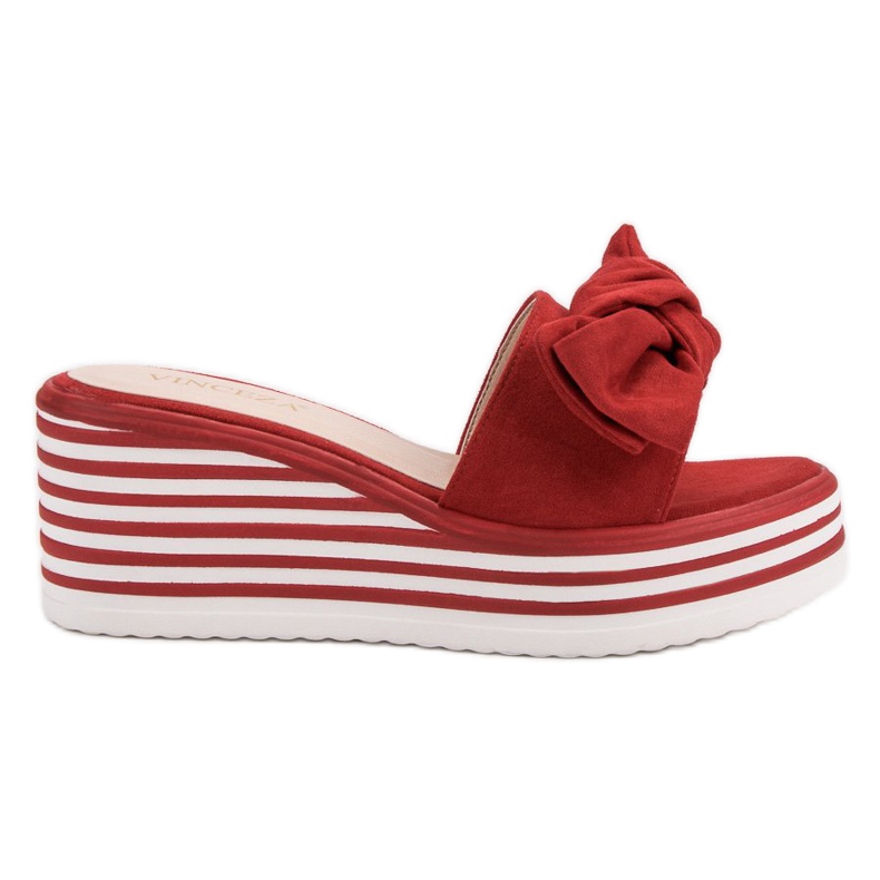 Ciabatte con zeppa VINCEZA rosse rosso