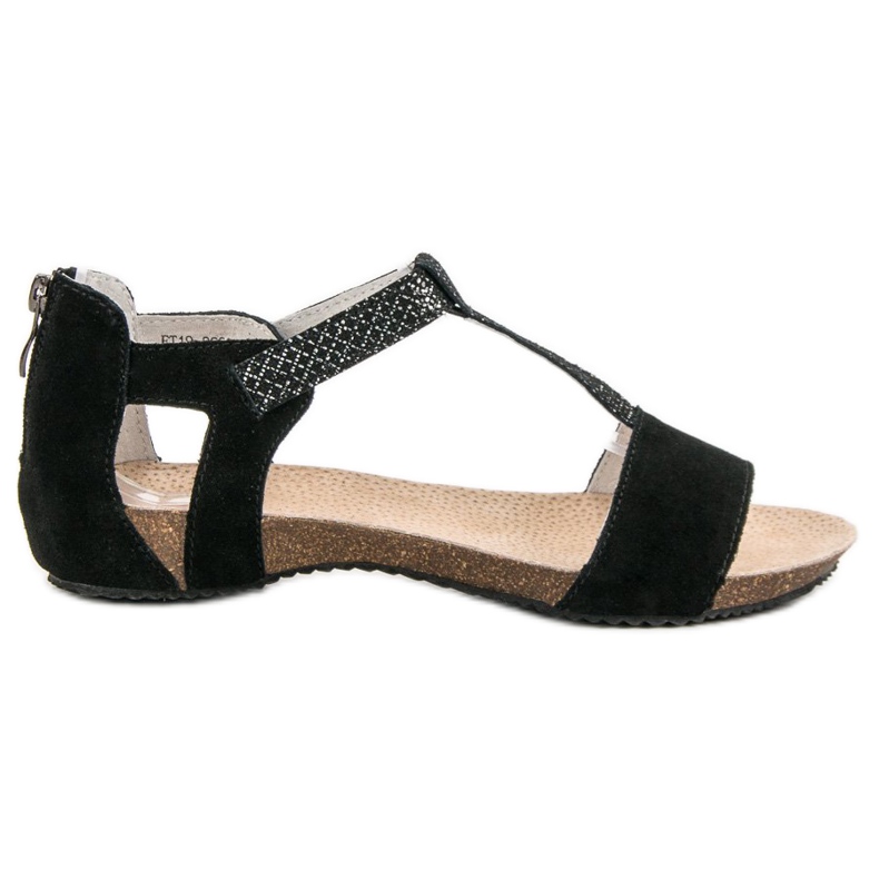 VINCEZA sandali in pelle nero