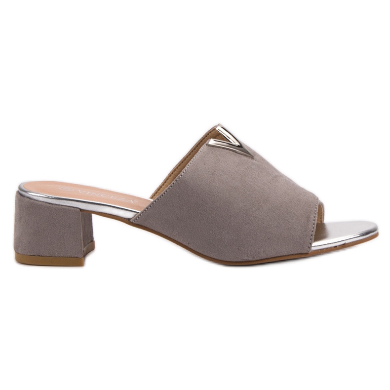 Pantofole VINCEZA in camoscio grigio