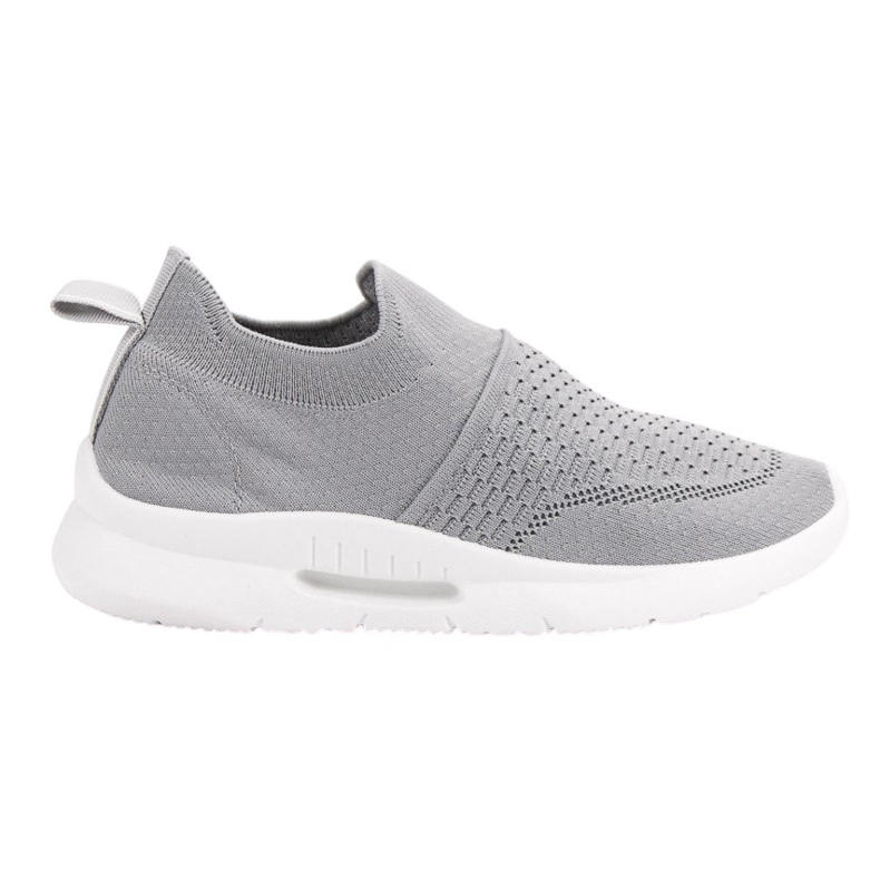 Calzature sportive in tessuto grigio