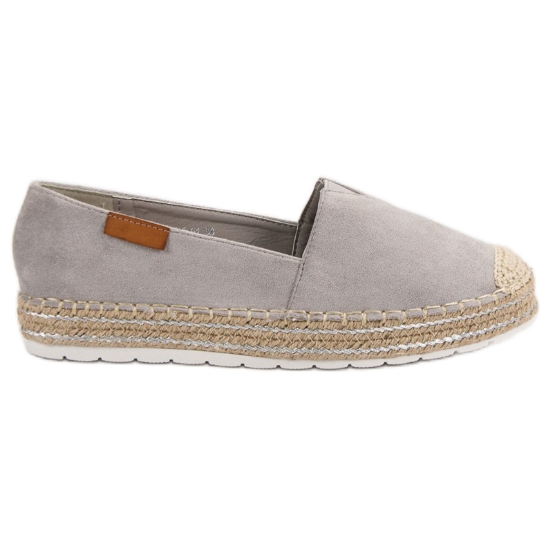 Espadrillas in pelle scamosciata grigie grigio