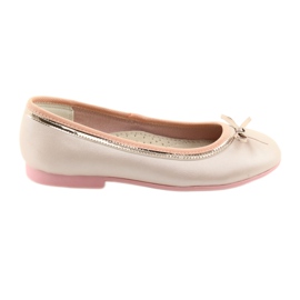 Ballerine con fiocco, rosa perla American Club GC14/19 d'oro