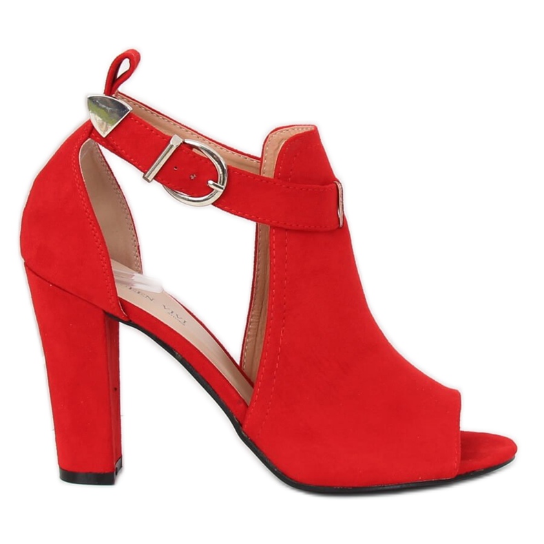 Décolleté con il dito aperto rosso 368-2 Rosso