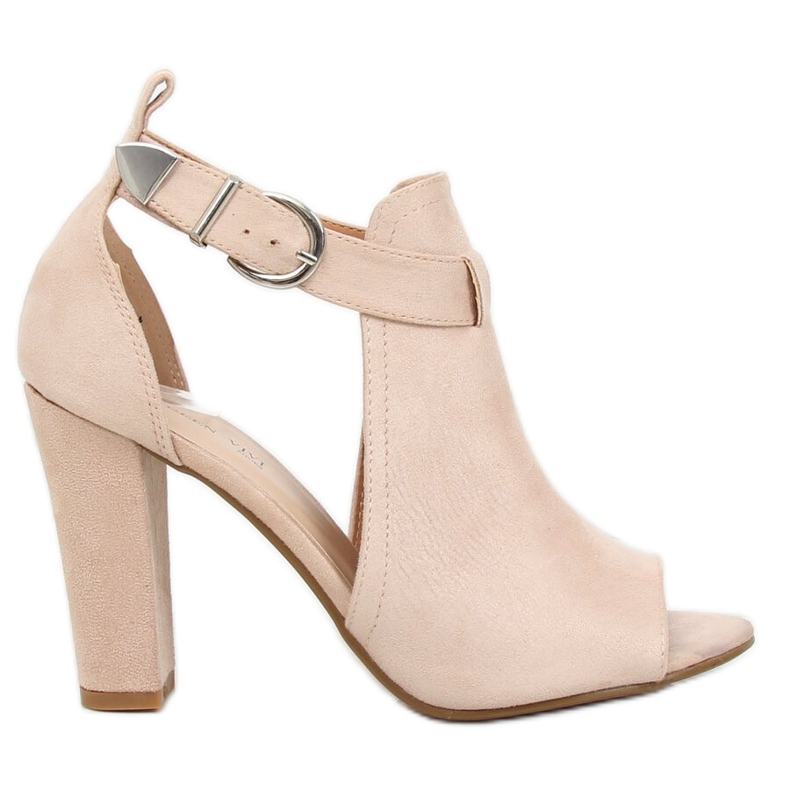 Décolleté con dito aperto beige 368-2 Bianco