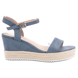 Seastar Comodi sandali con zeppa blu