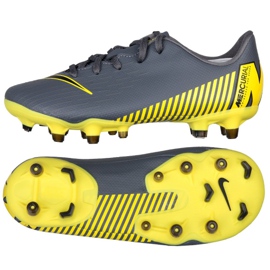 Scarpe da calcio Nike Mercurial Vapor 12 Academy Ps FG / MG Jr AH7349-070 nero grigio