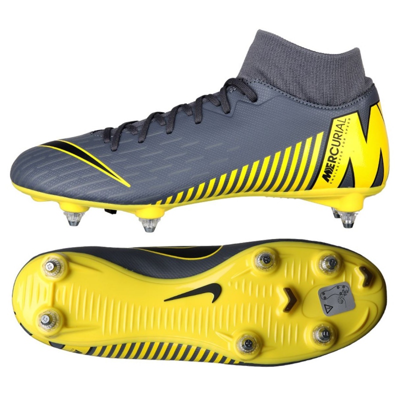 Nike Mercurial Superfly 6 Academy Sg M AH7364-070 scarpe da calcio nero grigio