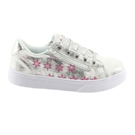 Cursore sportivo da bambina American Club ES13 argento bianco grigio rosa