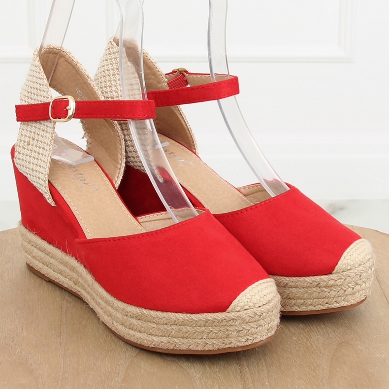 Espadrillas con zeppe rosse T331P Red II-GAT rosso