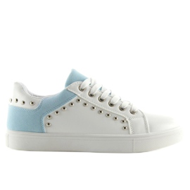 Sneakers donna bianche e blu LA09 Blue bianco