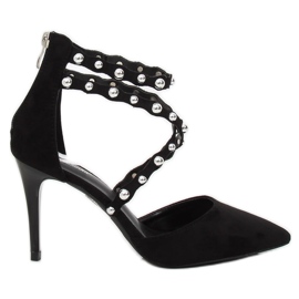 Black B-50 Borchie nere con borchie nero