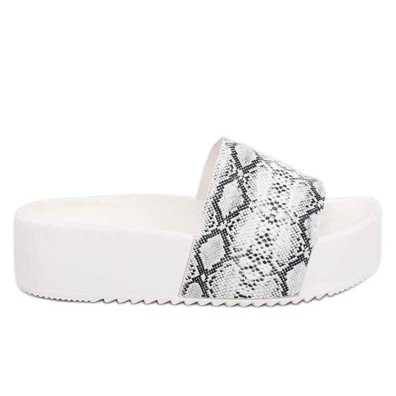 Bianco N-32 Pantofole con suola alta White Snake bianca