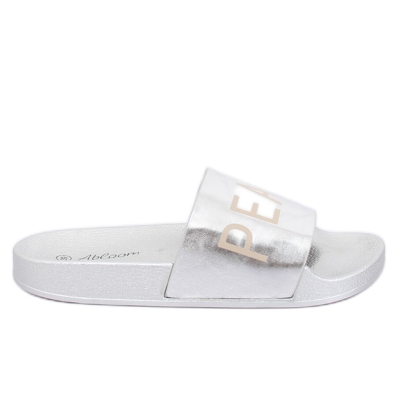 Ciabatte metalliche argento WL169 Argento grigio
