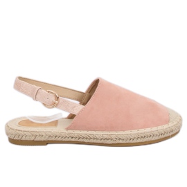 Espadrillas con tacco aperto rosa HH-119 Pink