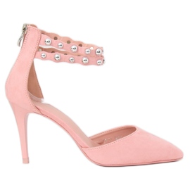 Rosa B-51 Spille rosa con borchie