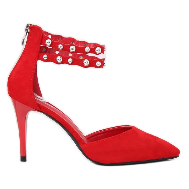 Borchie rosse con borchie B-51 Red rosso