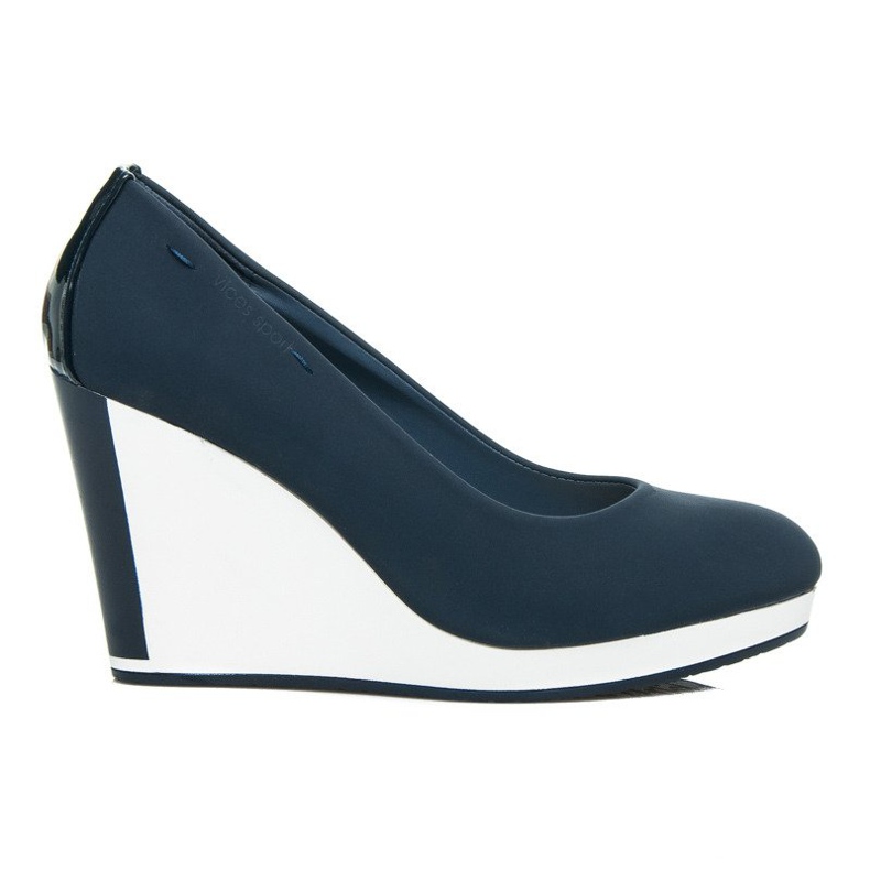 Vices Pompe sportive con zeppa blu