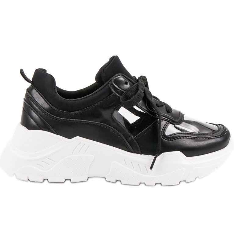 SHELOVET Scarpe da ginnastica trasparenti nero