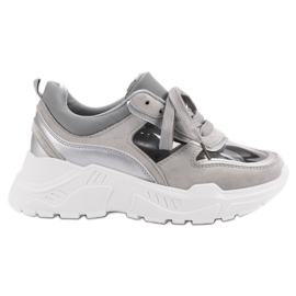 Scarpe da ginnastica trasparenti grigio