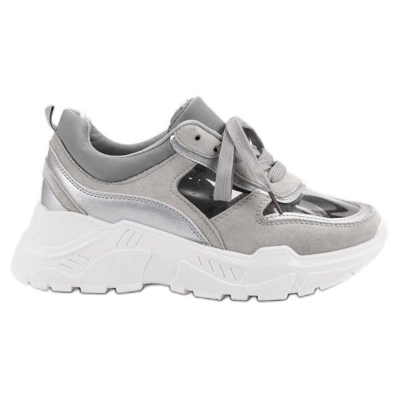 Scarpe da ginnastica trasparenti grigio