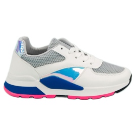 Scarpe sportive casual bianca multicolore